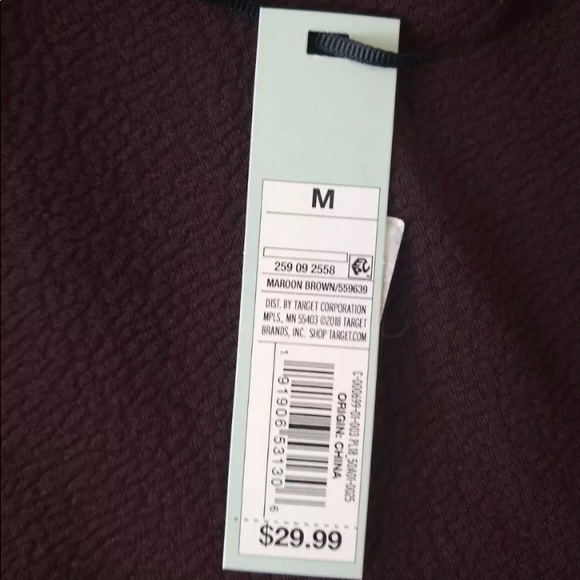 Textured Burgundy/Brown Puff Sleeve Dress - Picture 5 of 6